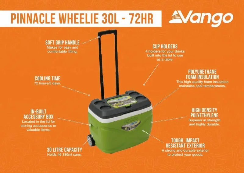 Vango Pinnacle Wheelie 30L/72HR Cooler- Great Outdoors Ireland