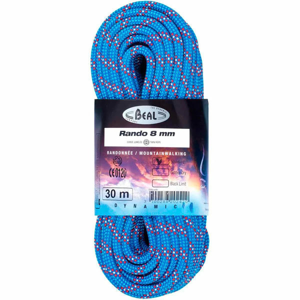 Beal 8mm Rando 30m Walking Rope Blue - Durable & Reliable Gear