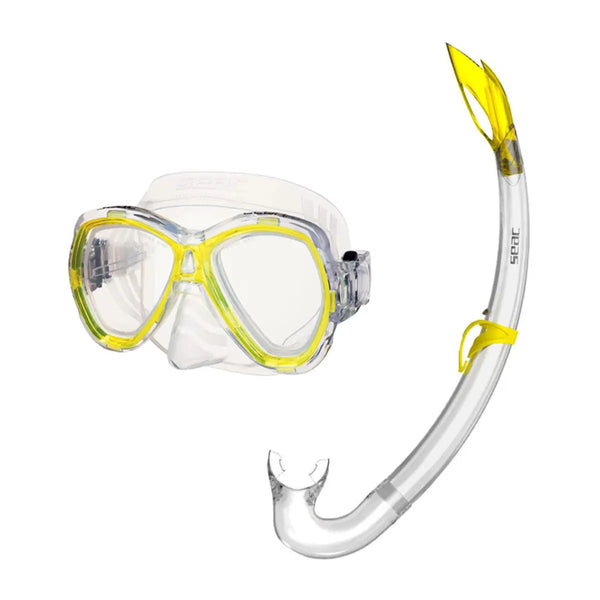 Seac Sub Adult Elba Mask And Snorkel Set - Yellow Great Outdoors Ireland