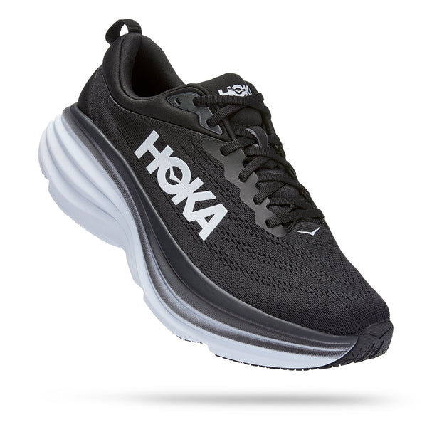 Hoka Men's Bondi 8 Running Shoe - Black/White