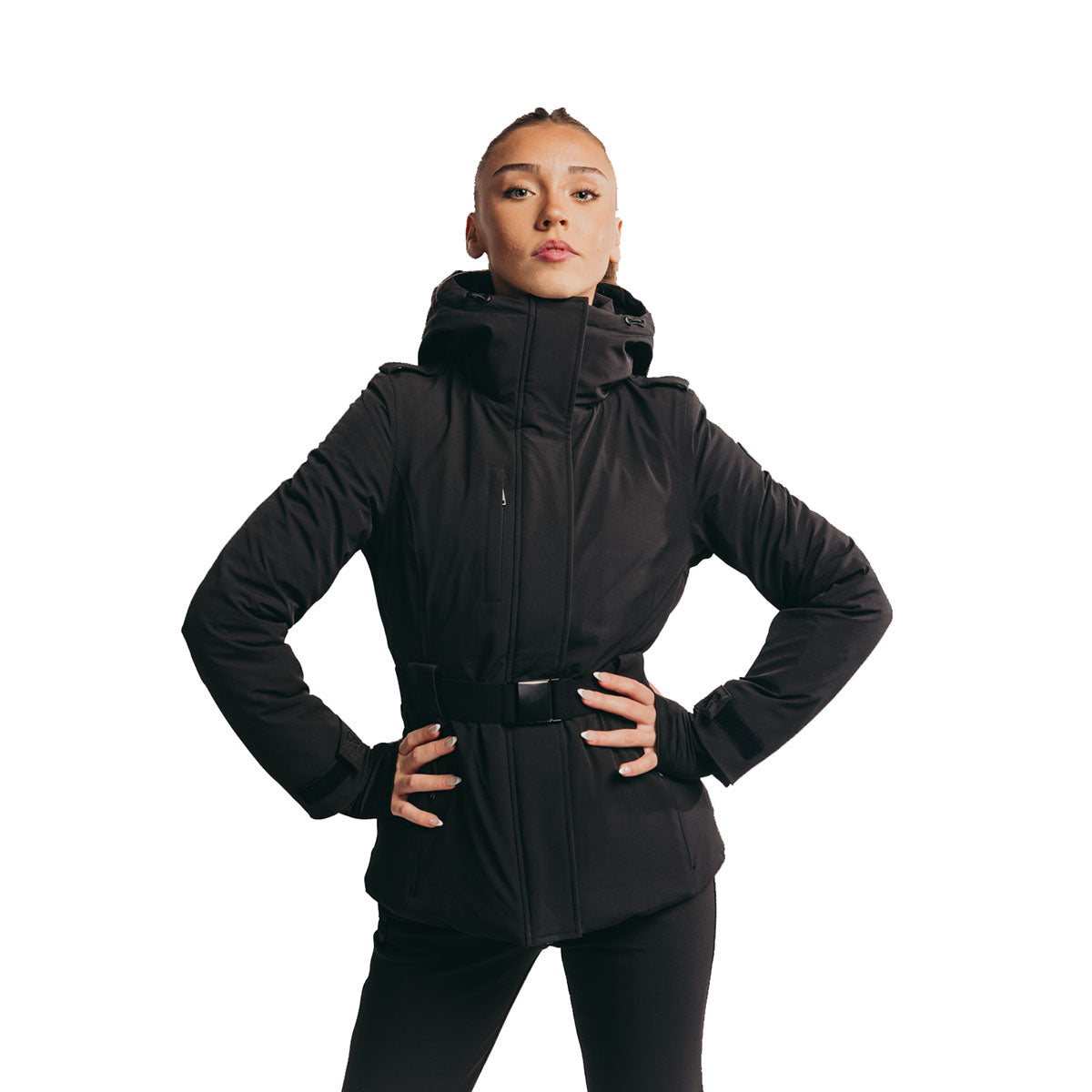 RuaNua Women's Belted Ski Jacket