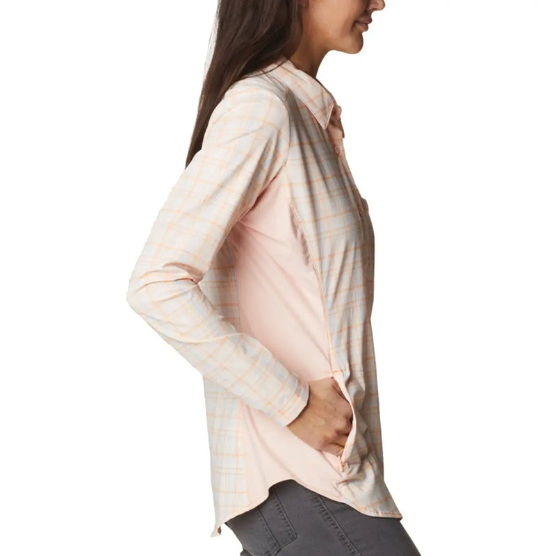 Claudia Ridge™ Long Sleeve Shirt - Peach/Open Field Plaid