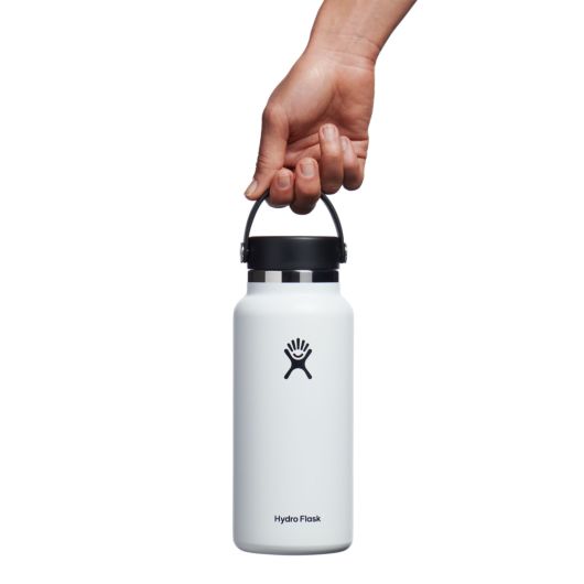 Hydroflask 32 oz Wide Mouth - White- Great Outdoors Ireland
