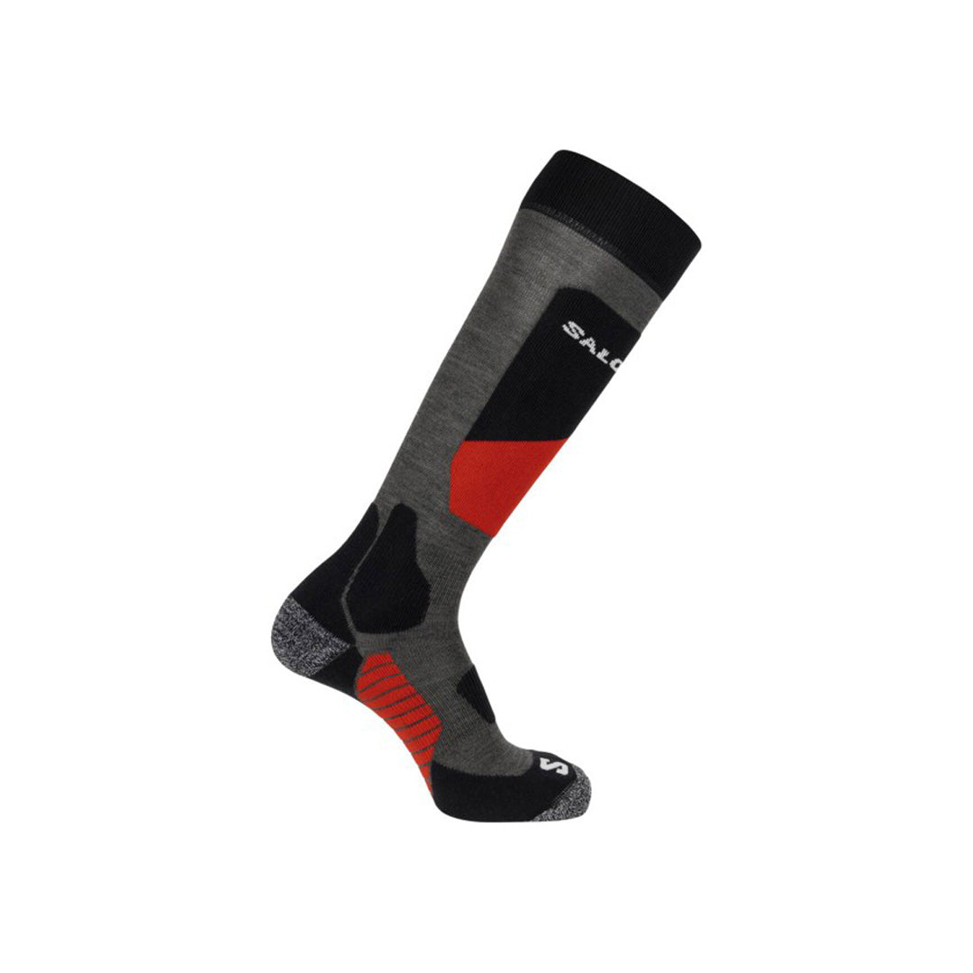 salomon access ski socks QST Deep Lagoon/Shocking Orange Medium 13601-2102 For allday adventures in the backcountry the QST sock keeps feet happy and stays in place Spun from Dryarn for moisture management and with strategically placed elastic and cushioning youll be ready for the next ridgeline Salomon X Ultra Access Quarter