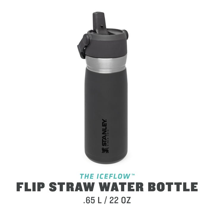 Stanley Flip Straw 0.65L Water Bottle - Charcoal - Great Outdoors Ireland