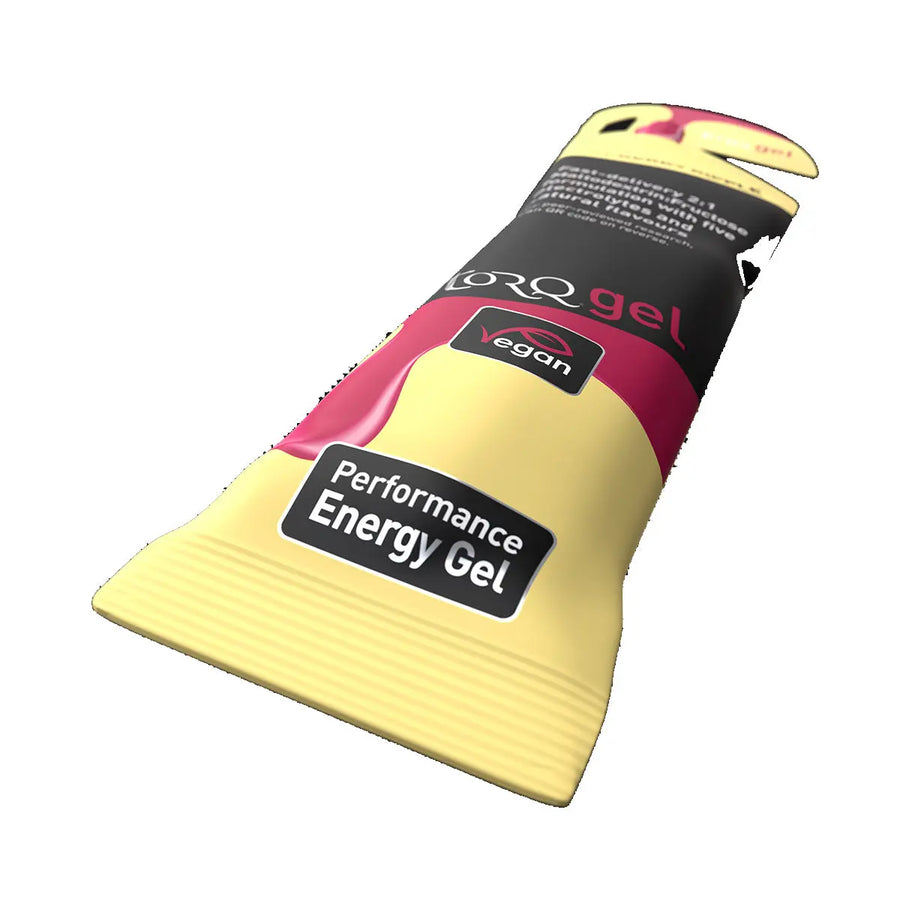 TORQ Raspberry Ripple Gel: Quick fuel with 2:1 carbs, electrolytes, and smooth texture for intense workouts.