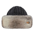 Keep cozy with Barts Fur Cable Bandhat. Soft faux fur, cable knit, fleece lining. Ideal for winter.