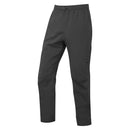 Black pants on a white background. - Waterproof women's rainpant with HydroDRY® tech and recycled ripstop fabric for durable comfort.
