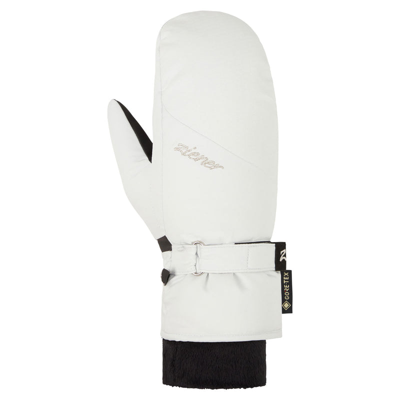 Waterproof women’s ski mittens with plush lining, GORE-TEX ePE membrane, and elegant alpine styling.