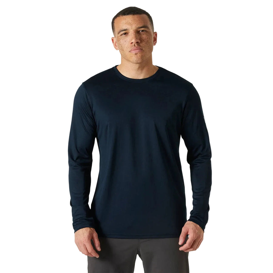 Helly Hansen HH Tech Crew Long Sleeve 2.0 - Navy front view