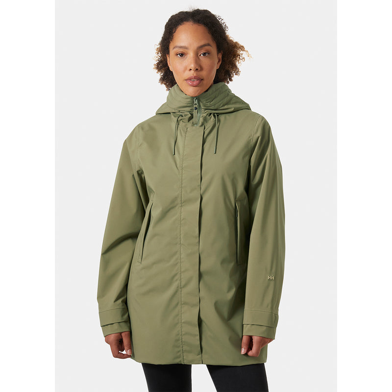 Victoria Mid Length Raincoat - Lav Green