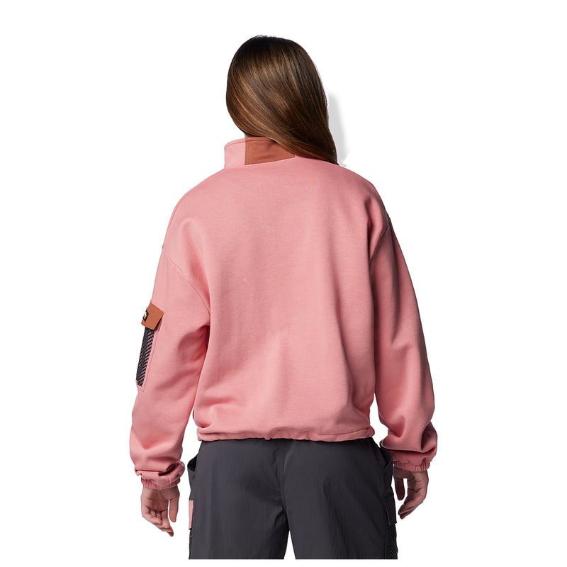 Painted Peak Cropped Fleece - Pink Agave/Auburn