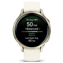 Garmin Venu® 4 - 41 mm | Lunar Gold with Bone Silicone Band  