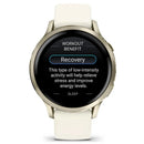 Garmin Venu® 4 - 41 mm | Lunar Gold with Bone Silicone Band  