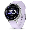 Garmin Venu® 4 - 41 mm | Silver with Periwinkle Silicone Band  