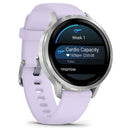 Garmin Venu® 4 - 41 mm | Silver with Periwinkle Silicone Band  