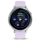 Garmin Venu® 4 - 41 mm | Silver with Periwinkle Silicone Band  