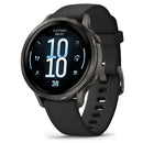 Garmin Venu® 4 - 41 mm | Slate with Black Silicone Band  