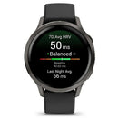 Garmin Venu® 4 - 41 mm | Slate with Black Silicone Band  