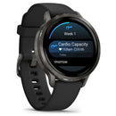 Garmin Venu® 4 - 41 mm | Slate with Black Silicone Band  