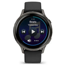 Garmin Venu® 4 - 41 mm | Slate with Black Silicone Band  