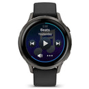 Garmin Venu® 4 - 41 mm | Slate with Black Silicone Band  