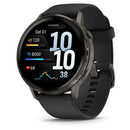 Garmin Venu® 4 - 45 mm | Slate with Black Silicone Band  