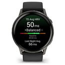 Garmin Venu® 4 - 45 mm | Slate with Black Silicone Band  