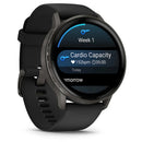 Garmin Venu® 4 - 45 mm | Slate with Black Silicone Band  