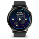 Garmin Venu® 4 - 45 mm | Slate with Black Silicone Band  