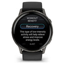 Garmin Venu® 4 - 45 mm | Slate with Black Silicone Band  