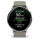 Garmin Venu® 4 - 45 mm | Silver with Silver Grey Silicone Band  