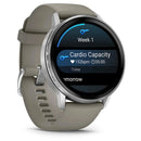 Garmin Venu® 4 - 45 mm | Silver with Silver Grey Silicone Band  