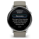 Garmin Venu® 4 - 45 mm | Silver with Silver Grey Silicone Band  