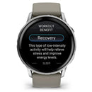 Garmin Venu® 4 - 45 mm | Silver with Silver Grey Silicone Band  