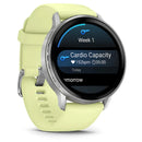 Garmin Venu® 4 - 45 mm | Silver with Citron Silicone band  