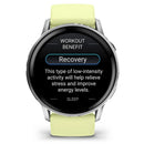 Garmin Venu® 4 - 45 mm | Silver with Citron Silicone band  