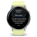 Garmin Venu® 4 - 45 mm | Silver with Citron Silicone band  