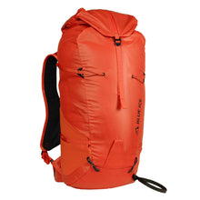 Blue Ice Firecrest 38L Alpine backpack in the red clay colour on a white background
