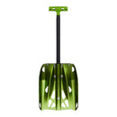 Green Black Diamond snow shovel with a black handle on a white background