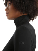 Icebreaker 200 Oasis Half Zip - Black- Great Outdoors Ireland