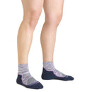 Darn Tough Light Hiker Quarter Lightweight Hiking Sock - Cosmic Purple  