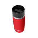 YETI Rambler Travel Bottle with Commuter Cap from above in rescue red