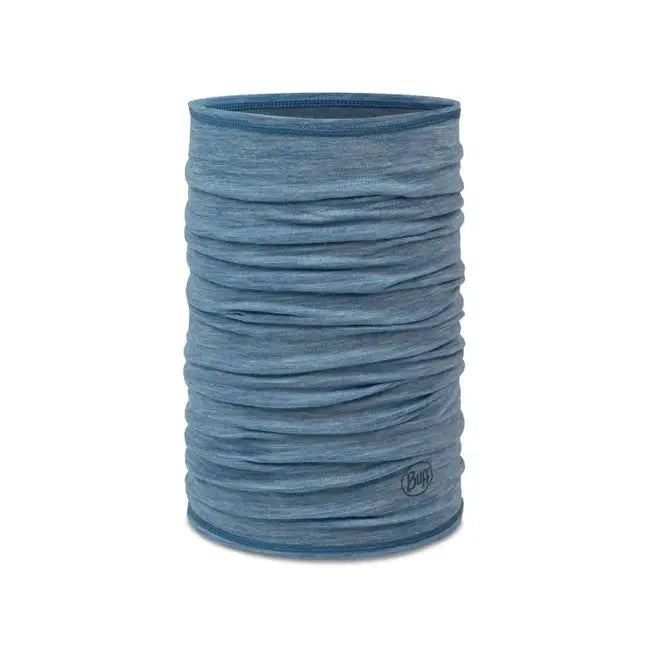 Buff Merino Lightweight Neckwear Solid Lake Blue  