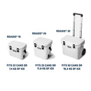 Roadie® 24 Cool Box size comparison chart