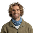 Buff Merino Lightweight Neckwear Solid Lake Blue  