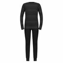 Odlo Kid's Active Warm Base Layer Set - Black Grey Great Outdoors Ireland