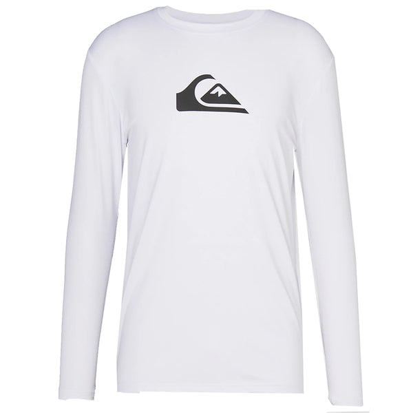 Quiksilver All Time LS Rashie - Bright White Great Outdoors Ireland