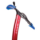 Red ice axe with blue accents on a white background, featuring the Blue Ice brand.