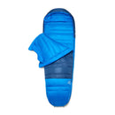 Rab Ascent Down Sleeping Bag -18°C hood detail, Tempest Blue